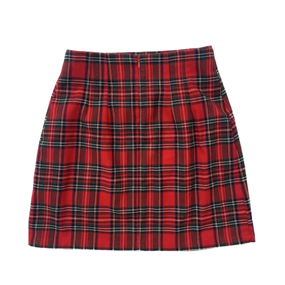 Brandy Melvin | S | red plaid skirt